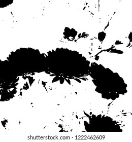 Light Distressed Background. Ink Print Distress Background. Grunge Texture. Vector.