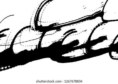 Light Distressed Background. Ink Print Distress Background. Grunge Texture. Simple abstract black and white drawing. Expressive drawing. Abstract Overlay Texture. 