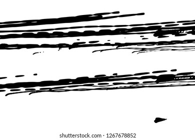 Light Distressed Background. Ink Print Distress Background. Grunge Texture. Simple abstract black and white drawing. Expressive drawing. Abstract Overlay Texture. 
