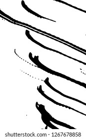 Light Distressed Background. Ink Print Distress Background. Grunge Texture. Simple abstract black and white drawing. Expressive drawing. Abstract Overlay Texture. 