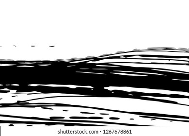 Light Distressed Background. Ink Print Distress Background. Grunge Texture. Simple abstract black and white drawing. Expressive drawing. Abstract Overlay Texture. 