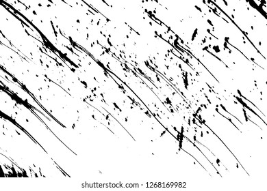 Light Distressed Background. Ink Print Distress Background. Grunge Texture. Simple abstract black and white drawing. Expressive drawing. Abstract Overlay Texture. 