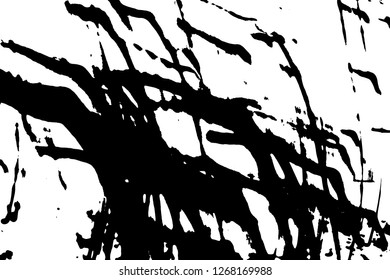 Light Distressed Background. Ink Print Distress Background. Grunge Texture. Simple abstract black and white drawing. Expressive drawing. Abstract Overlay Texture. 