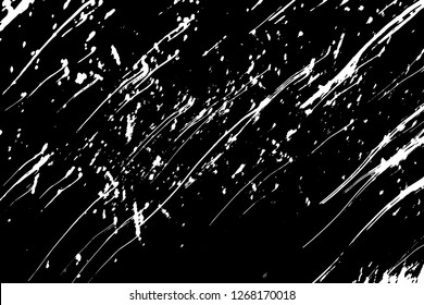 Light Distressed Background. Ink Print Distress Background. Grunge Texture. Simple abstract black and white drawing. Expressive drawing. Abstract Overlay Texture. 
