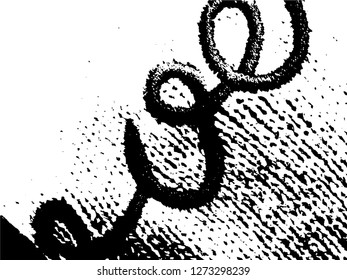 Light Distressed Background. Ink Print Distress Background. Grunge Texture. Vector.