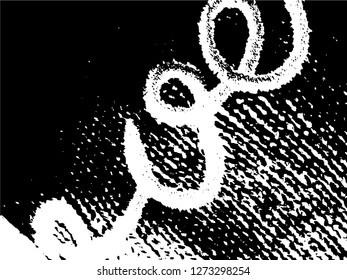 Light Distressed Background. Ink Print Distress Background. Grunge Texture. Vector.