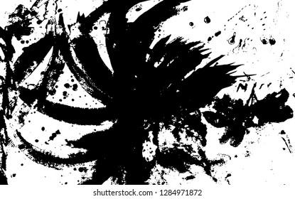 Light Distressed Background. Ink Print Distress Background. Grunge Texture. Vector.