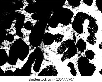 Light Distressed Background. Ink Print Distress Background. Grunge Texture. Vector.