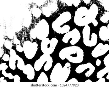 Light Distressed Background. Ink Print Distress Background. Grunge Texture. Vector.