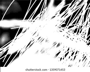 Light Distressed Background. Ink Print Distress Background. Grunge Texture. Vector. Simple abstract black and white drawing. Expressive drawing. Abstract Overlay Texture.