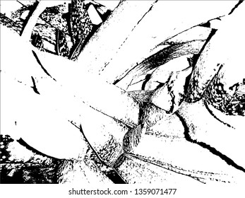 Light Distressed Background. Ink Print Distress Background. Grunge Texture. Vector. Simple abstract black and white drawing. Expressive drawing. Abstract Overlay Texture.