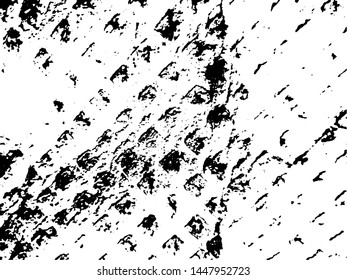 Light Distressed Background. Ink Print Distress Background. Stripped Mash Grunge Texture. Vector.