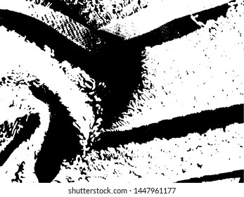 Light Distressed Background. Ink Print Distress Background. Stripped Grunge Texture. Vector.