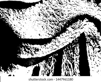 Light Distressed Background. Ink Print Distress Background. Stripped Grunge Texture. Vector.