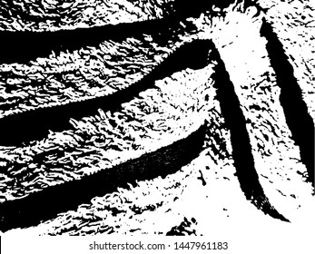 Light Distressed Background. Ink Print Distress Background. Stripped Grunge Texture. Vector.