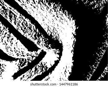 Light Distressed Background. Ink Print Distress Background. Stripped Grunge Texture. Vector.