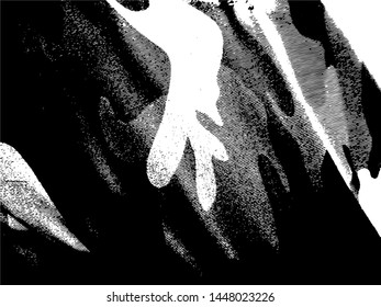 Light Distressed Background. Ink Print Distress Background. Stripped Grunge Texture. Vector.