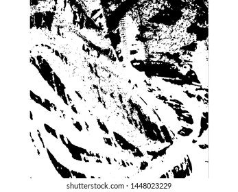 Light Distressed Background. Ink Print Distress Background. Stripped Grunge Texture. Vector.