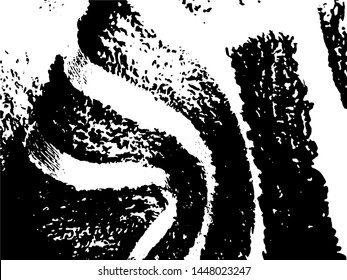 Light Distressed Background. Ink Print Distress Background. Stripped Grunge Texture. Vector.