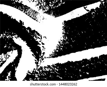 Light Distressed Background. Ink Print Distress Background. Stripped Grunge Texture. Vector.