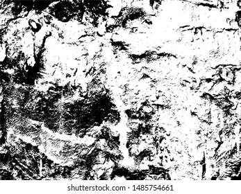 Light Distressed Background. Ink Print Distress Background. Grunge Texture. Vector. Black and white rustic surface.