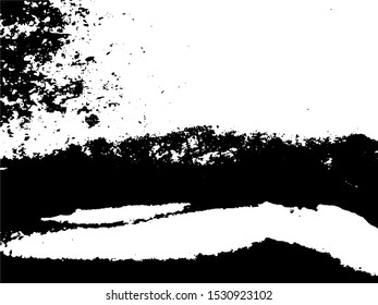 Light Distressed Background. Ink Print Distress Background. Grunge Texture. Vector. Simple abstract black and white drawing. Expressive drawing. Abstract Overlay Texture.