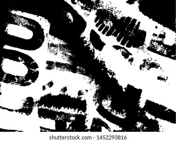 Light Distressed calligraphy Background. Ink Print Distress Background. Grunge letters texture. Grunge Text sutface. Vector Apstract Words.