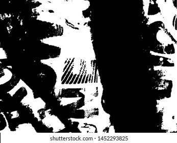 Light Distressed calligraphy Background. Ink Print Distress Background. Grunge letters texture. Grunge Text sutface. Vector Apstract Words.