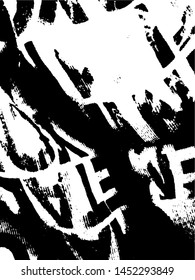 Light Distressed calligraphy Background. Ink Print Distress Background. Grunge letters texture. Grunge Text sutface. Vector Apstract Words.