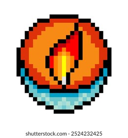 Velas de diwali ligeras en estilo pixel art