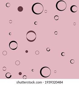 Light Donut Pink Classical Modern Style Background. Curves Oval Round Vector Background. Dark Purple Retro Pastel Minimal Ornamental Fabrics. Bordo Bagel Black Calm Elegant Circles Modern Design.