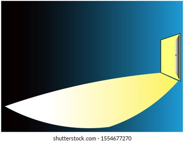 light from the door for the cartoon background