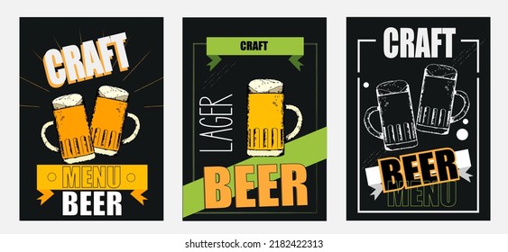 
light draft beer menu poster