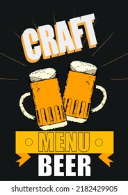 
light draft beer menu poster