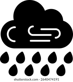Light Drizzle Semi Solid Icon Design