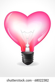 light due to heart bulb