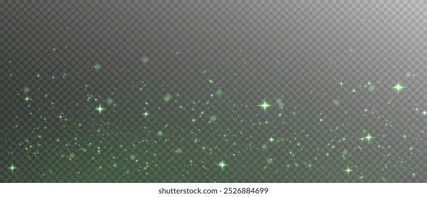 The light of  dust. A stunning bokeh light effect background png. A gorgeous Christmas glowing dust background. A beautiful yellow flickering glow with confetti bokeh light and particle motion.