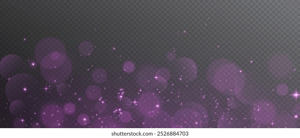 The light of  dust. A stunning bokeh light effect background png. A gorgeous Christmas glowing dust background. A beautiful yellow flickering glow with confetti bokeh light and particle motion.
