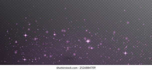 The light of  dust. A stunning bokeh light effect background png. A gorgeous Christmas glowing dust background. A beautiful yellow flickering glow with confetti bokeh light and particle motion.