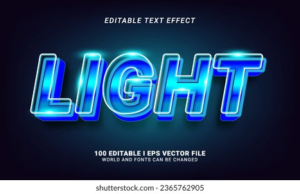 light editable text effect graphic style