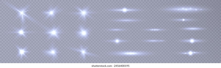 Light effect. Abstract laser beams of blue light. Chaotic neon rays of light. Blue light vector illustration.	
