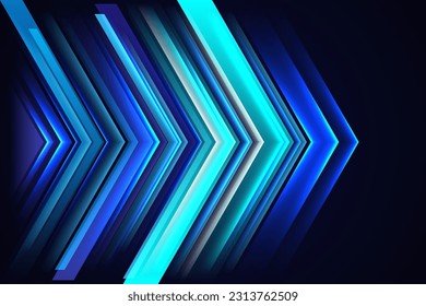 efecto luminoso líneas abstractas de color azul futurista sombra luminosa fondo creativo alta tecnología de conexión de tecnología Cyber presentación pancarta de negocios ciberespacio Movimiento de alta velocidad