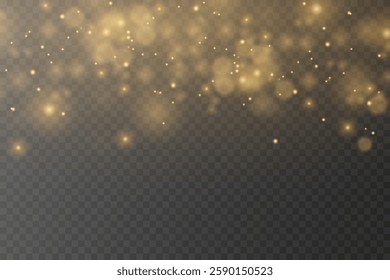 Light effect of bokeh and sparks, magical dust particles.