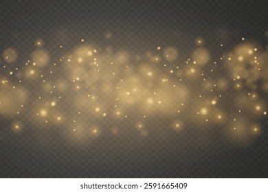 Light effect of bokeh and sparks, magical dust particles.