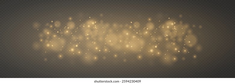 Light effect of bokeh and sparks, magical dust particles.