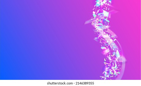Light Effect. Bright Foil. Modern Art. Violet Shiny Tinsel. Blur Flyer. Iridescent Glare. Laser Vaporwave Illustration. Holographic Sparkles. Purple Light Effect