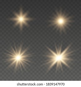Efecto luminoso Estrella brillante. Hermosa luz para la ilustración. Estrella de Navidad. Flashes y bengalas. Líneas brillantes.