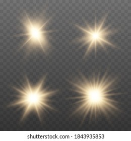 Light effect Bright Star. Bright flashes. Beautiful light on the translucent. Light for banners.