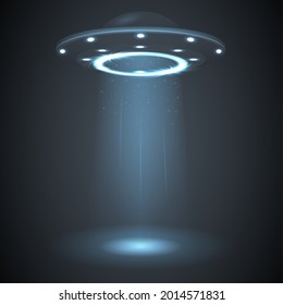 Light effect circle glow ufo rays screen energy vector illustration