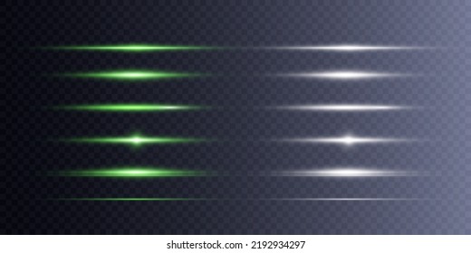 Efecto luminoso de la línea de luz directa. Un conjunto de resaltados y efectos de luz. PNG vector	
